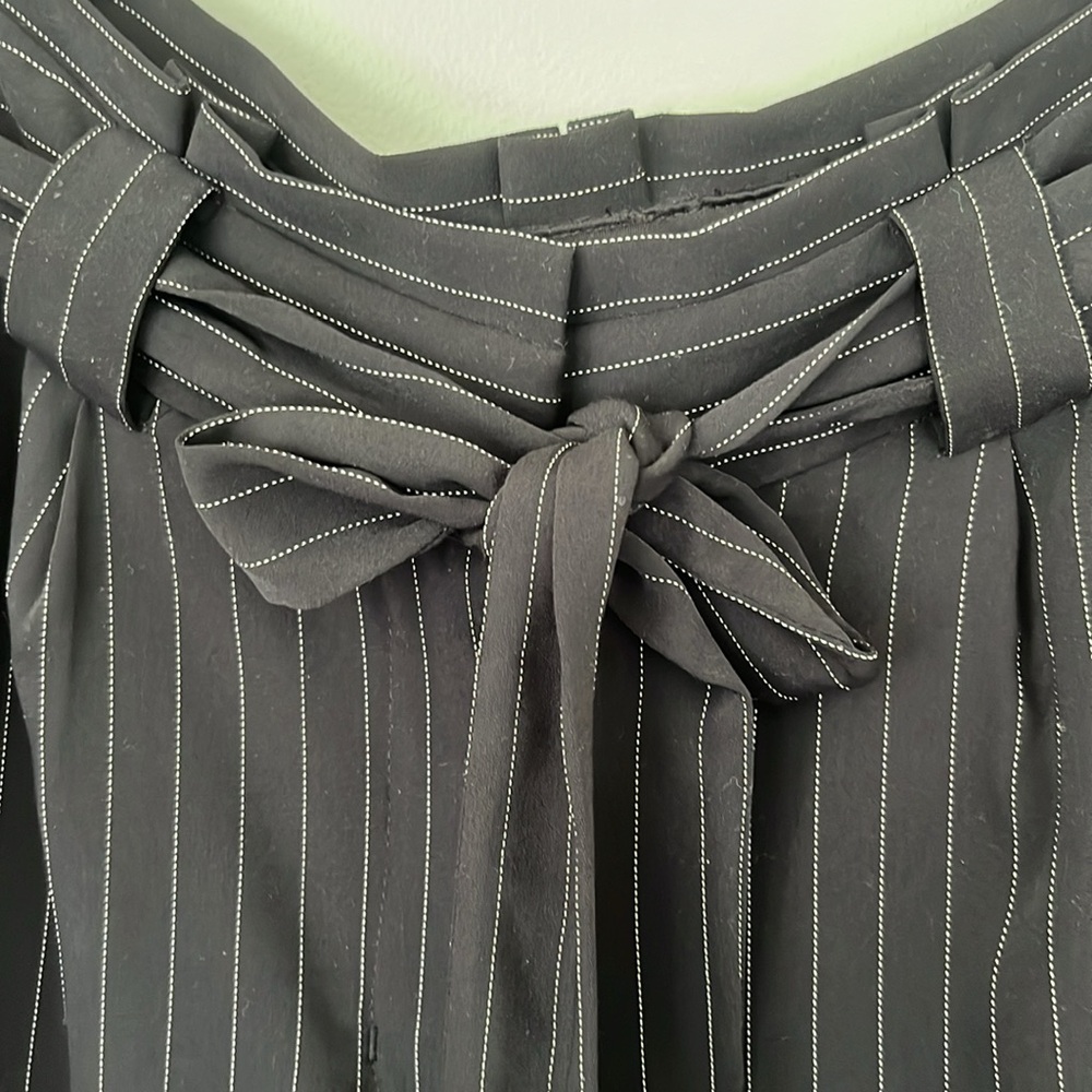 Exspress Paper Bag Stripped Ankle Pants - Picture 3 of 11